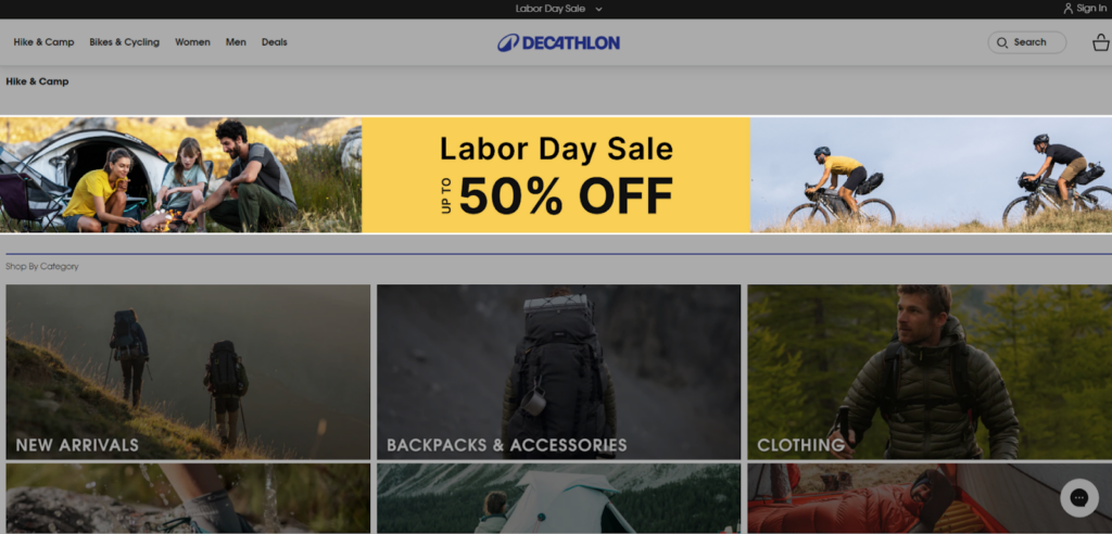 CRO Inspiration from Decathlon —On-going Sale Banners