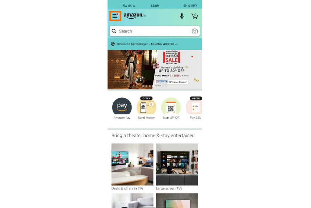 Hamburger menu for increased mobile eCommerce conversion