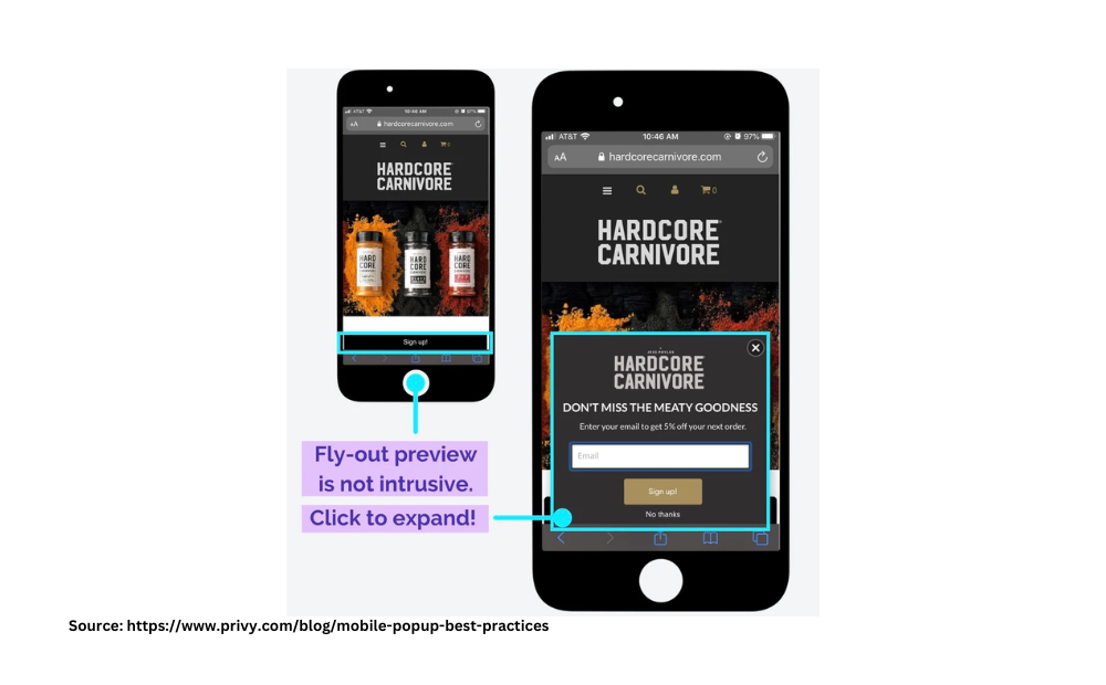 Mobile-friendly popups for increased mobile conversions