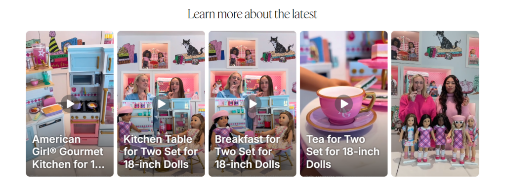 Product Video Tutorials in American Girl