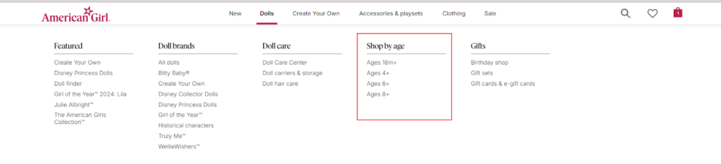 Shop by Age categories