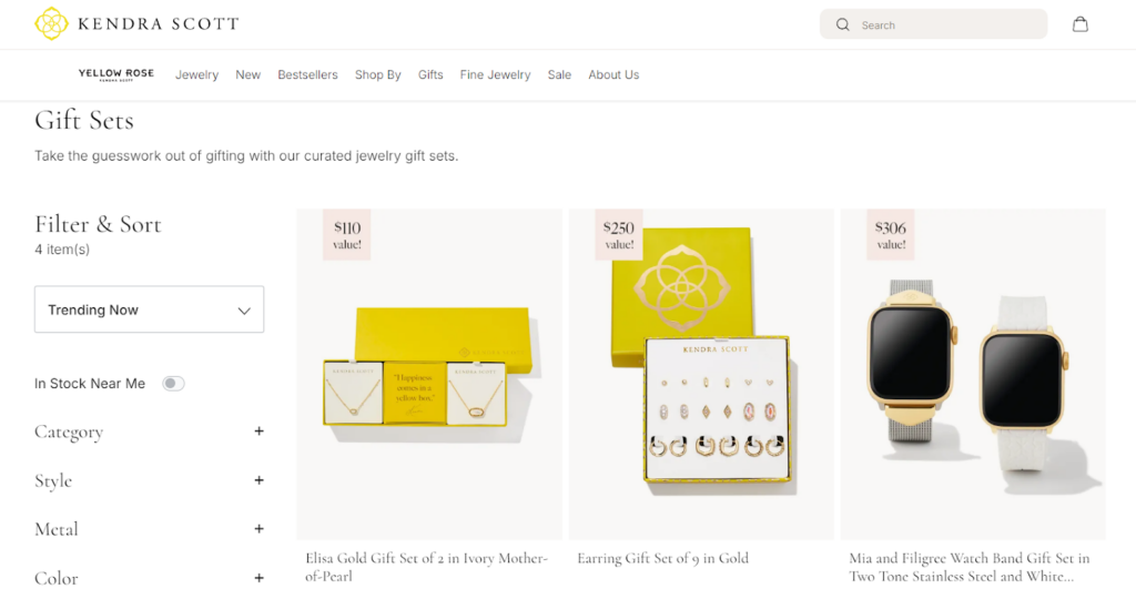 Kendra Scott gift set collection