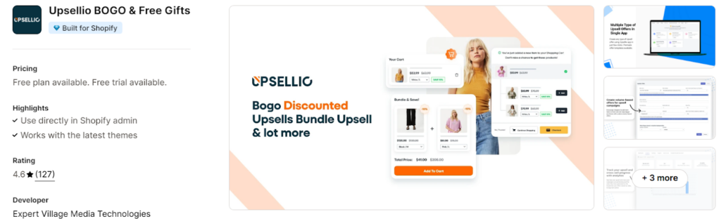 Best BoGo Apps for Shopify Upsellio BOGO & Free Gifts