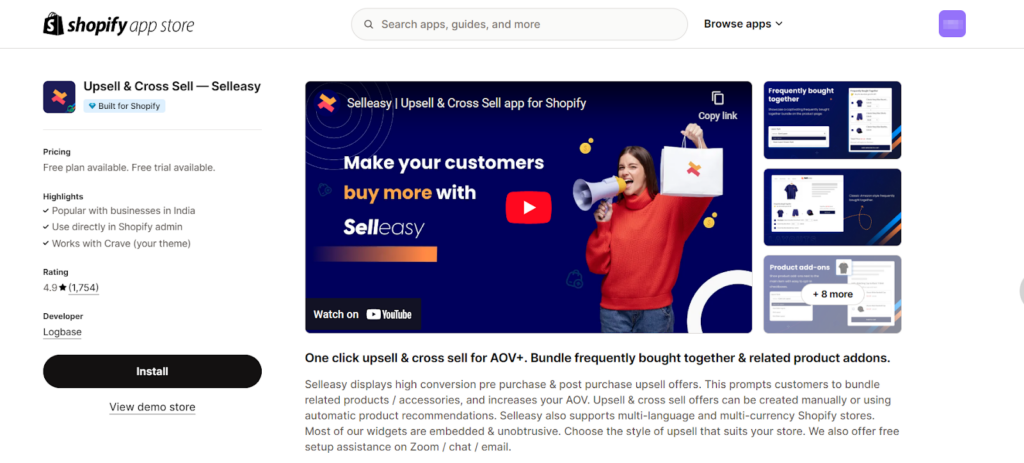 Best Upselling Shopify Apps - Upsell & Cross Sell — Selleasy