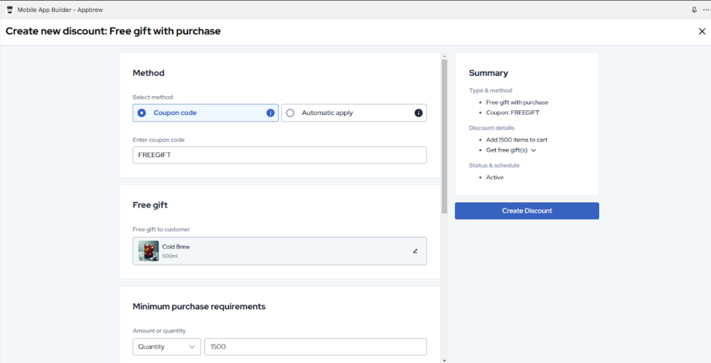 Create App-specific Discounts with Appbrew