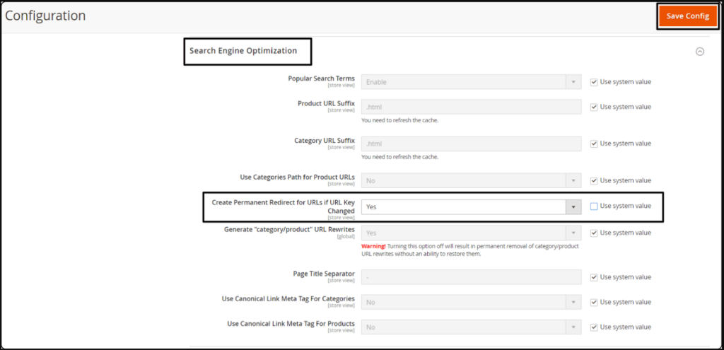 Creating Permanent Redirects for URLs on Magento Sore