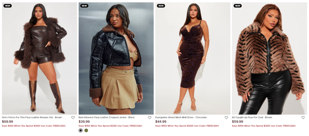 Fashion Nova – high quality product visuals