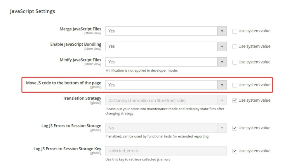 Moving JS Code to the Bottom of the Magento Store’s Page