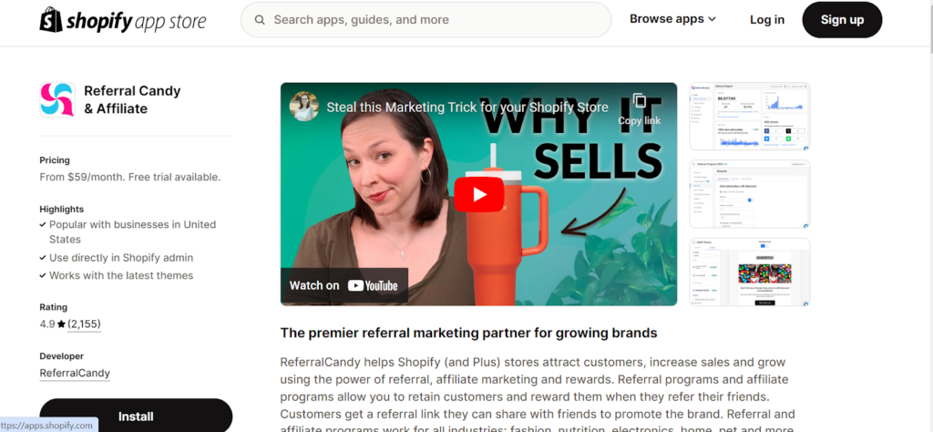 ReferralCandy Affiliate Marketing App