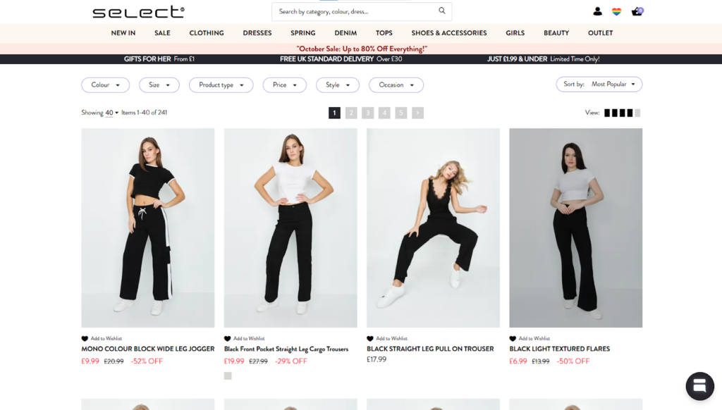 Select — Fashion eCommerce Examples