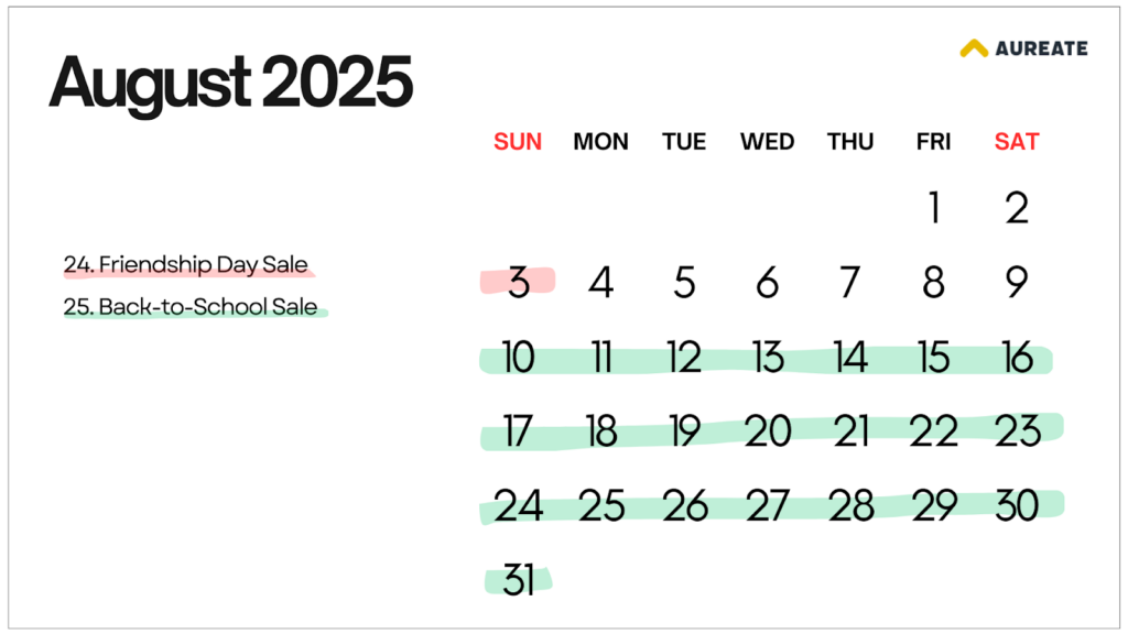 August 2025 eCommerce Marketing Calendar