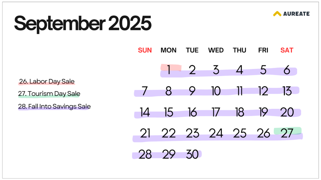 September 2025 eCommerce Marketing Calendar