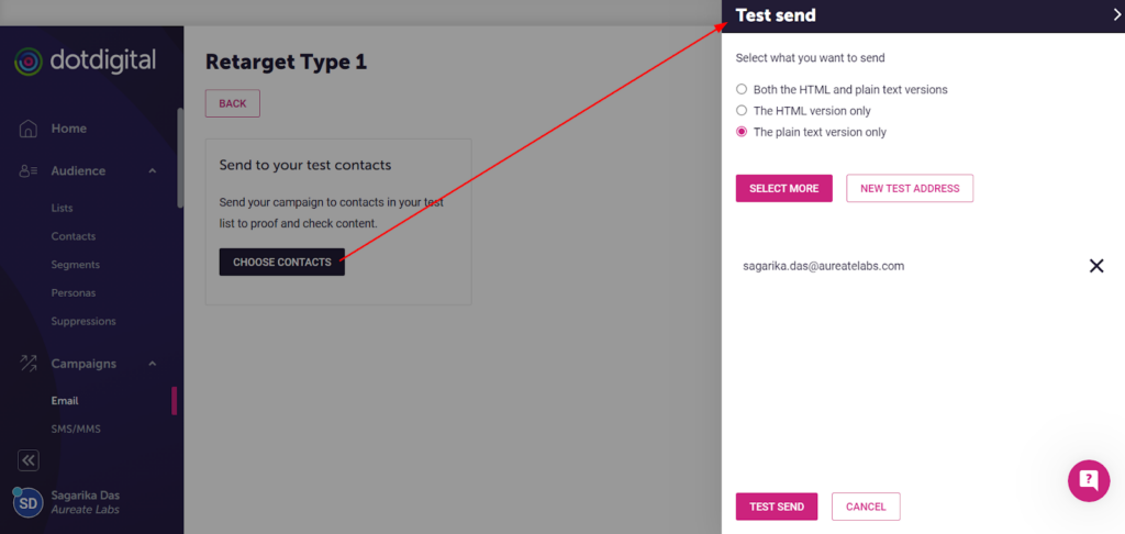 Test your email Automation - Dotdigital