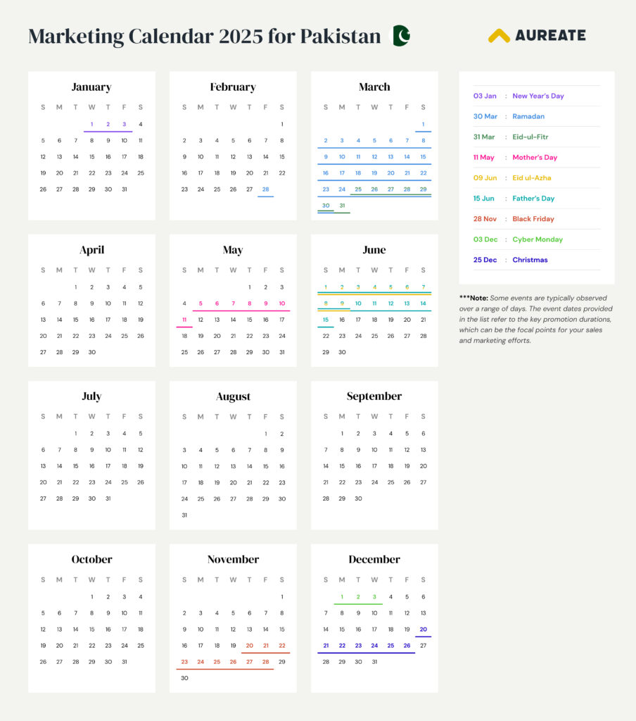 Pakistan — Marketing Calendar 2025 