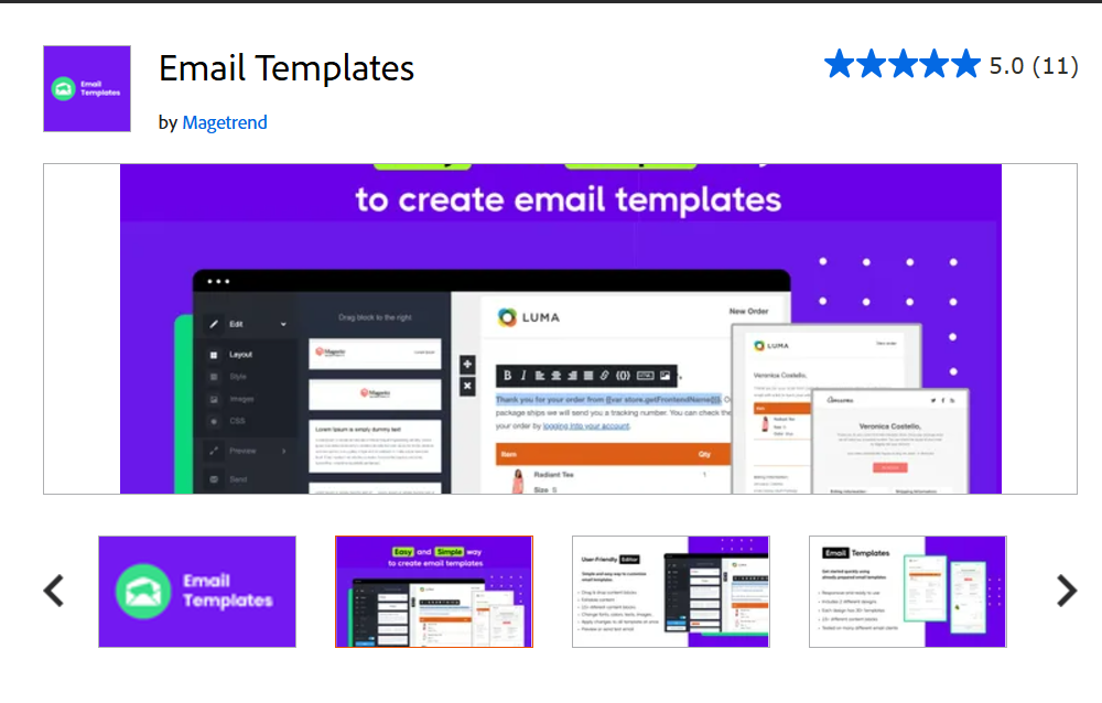 Email Template Email Marketing Extention by Magetrend for Magento