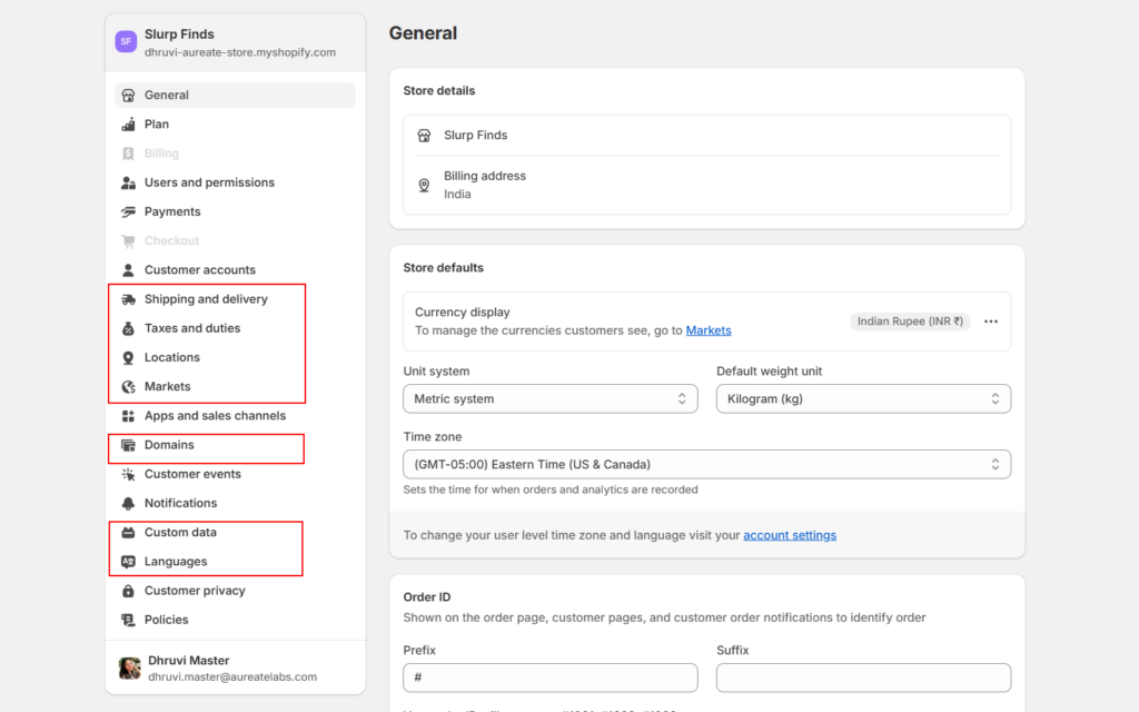 Shopify Store Setup