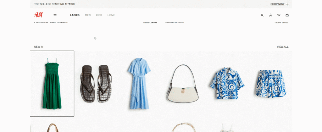 example of keyword-friendly navigation for improved eCommerce accessibility