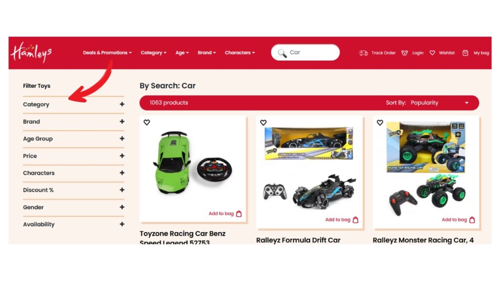Advanced Search and Filtering Options to compete with top online retailers