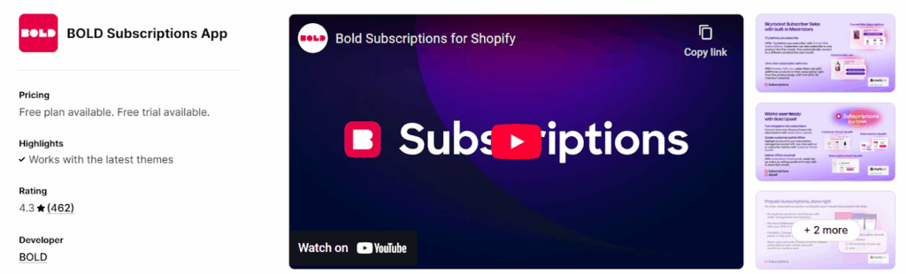 BOLD Subscriptions App