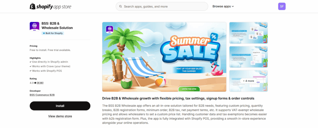 BSS: B2B & Wholesale Solution - Best Shopify B2B Apps