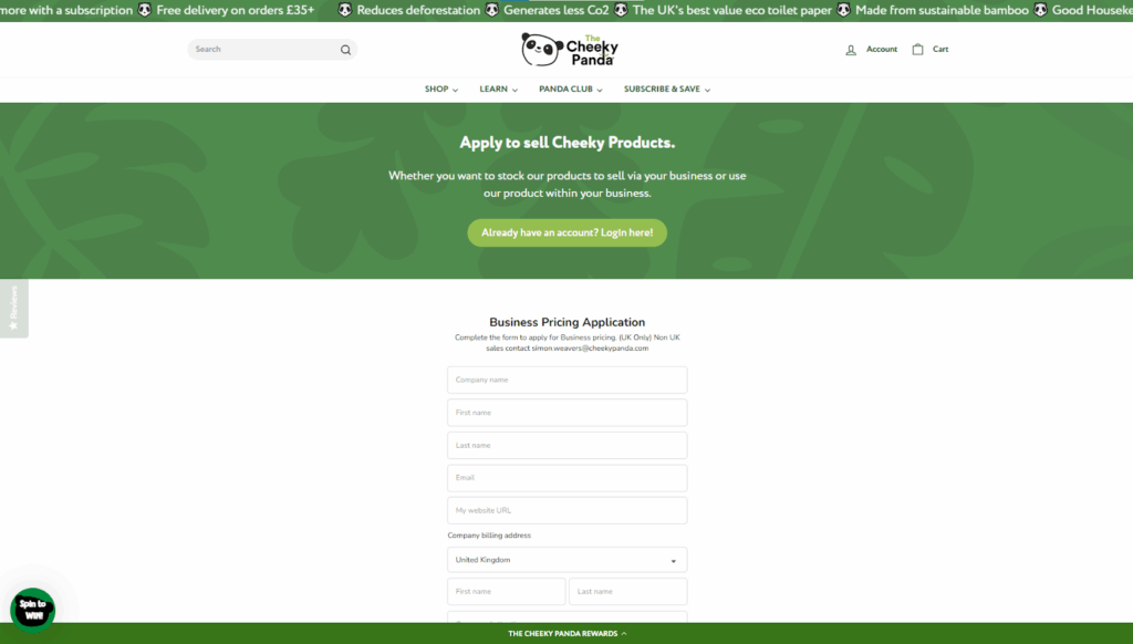 Build Self Service B2B portal