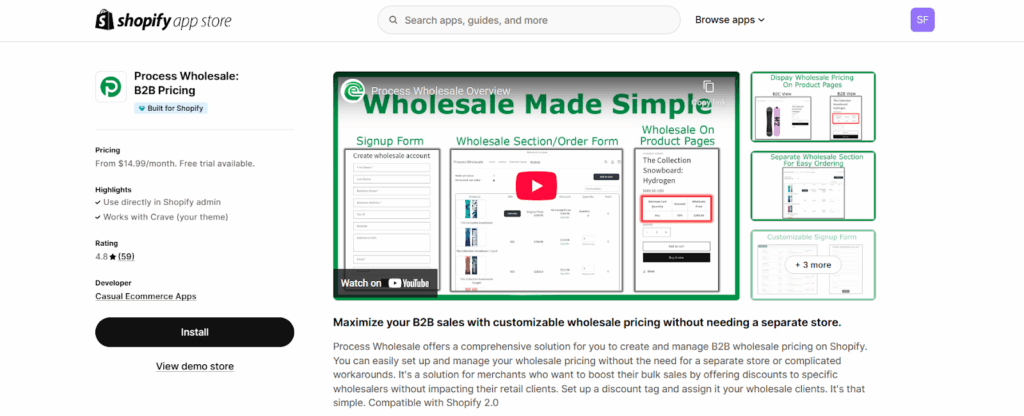 Process Wholesale B2B Pricing - Best Shopify B2B Apps