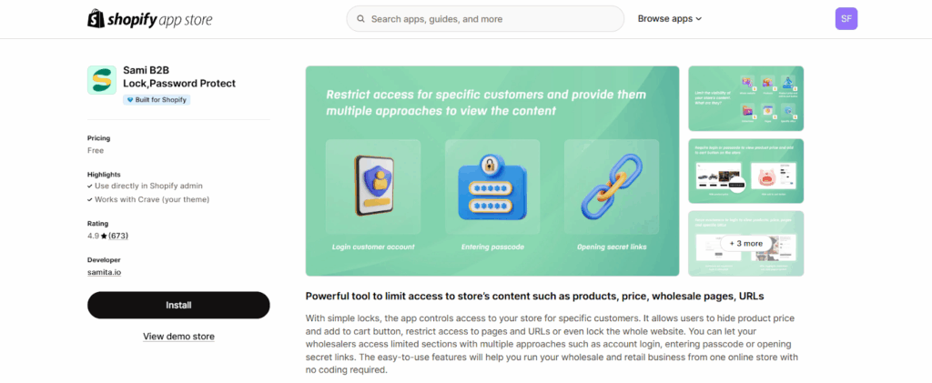 Sami B2B Wholesale Pricing - Best Shopify B2B Apps