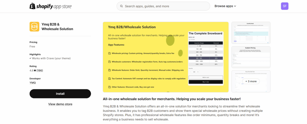 Ymq B2B & Wholesale Solution - Best Shopify B2B Apps