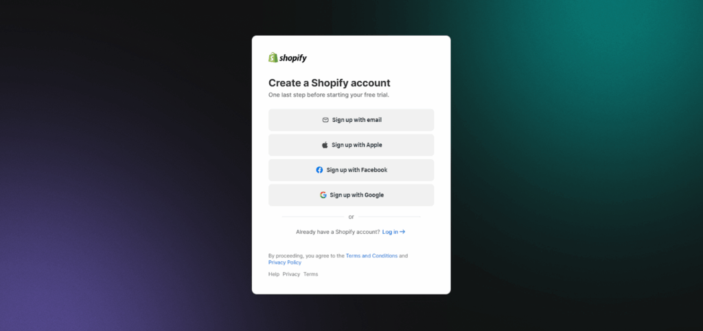 creating new store on Shopify - Salesforce Commerce to Shopify migration