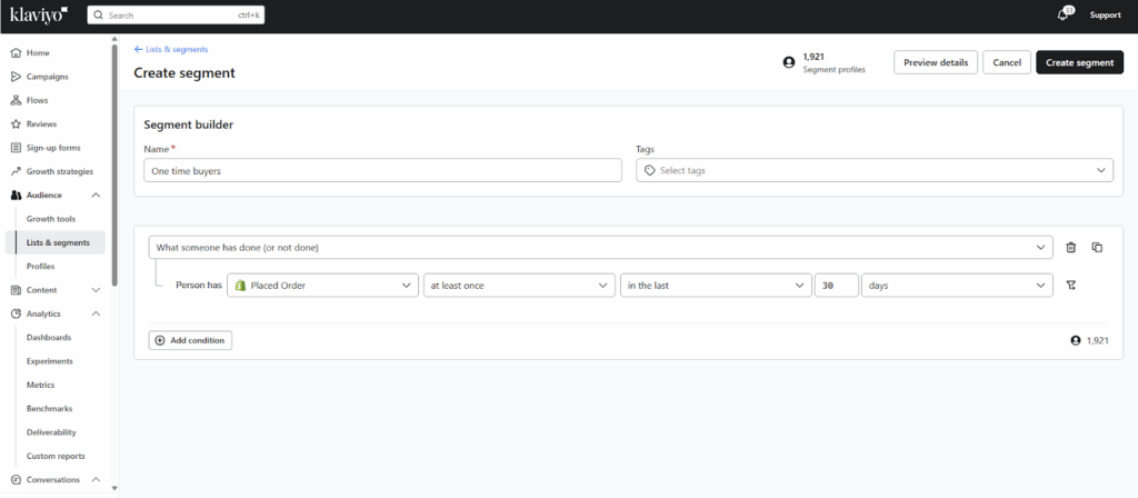 How to create a segment