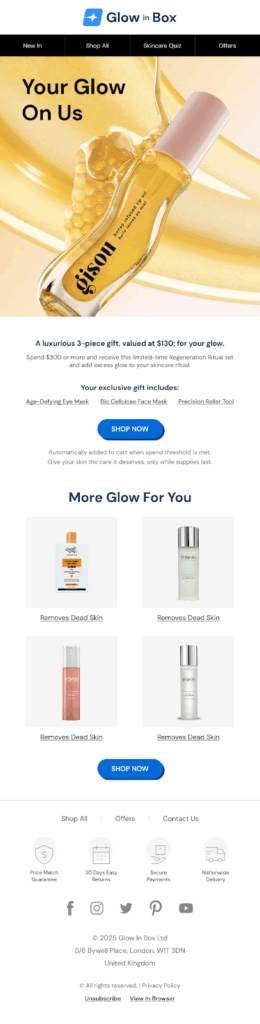 Best Email Marketing Templates for Skincare - Personalized Gift
