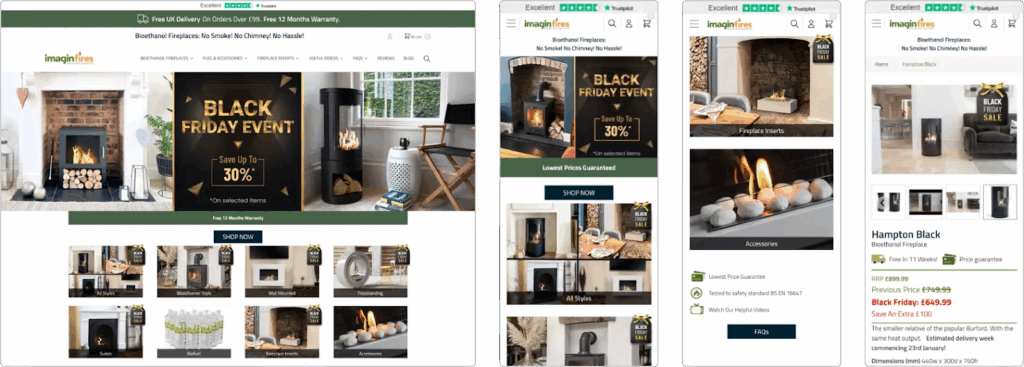 Imaginfires’s Magento Store Performance With & Without Hyva Theme