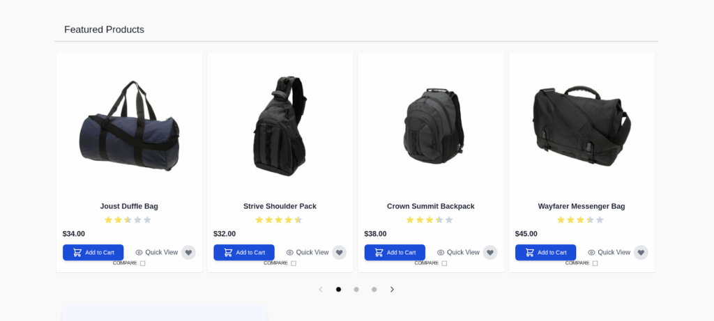 Output of Creating Custom Product Slider in Hyvä Theme
