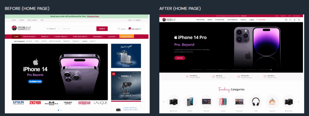 Grand Stores new home page