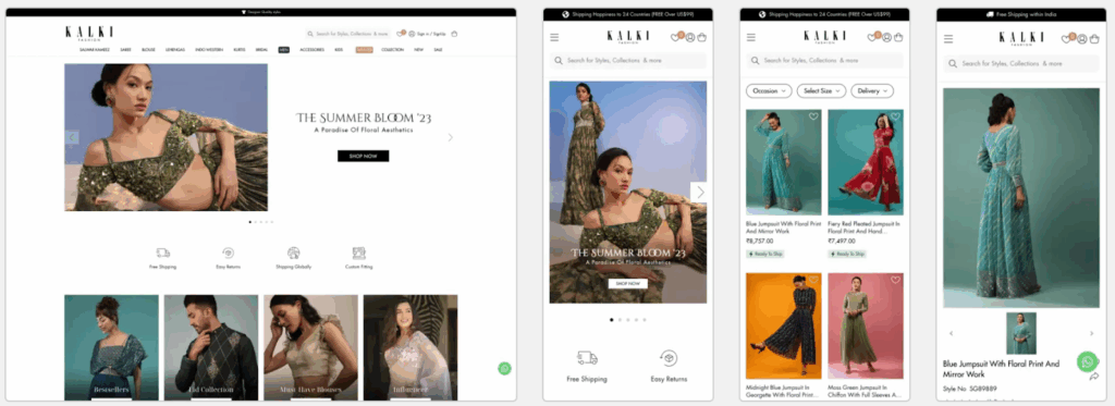Kalki Fashion - Hyvä theme case study