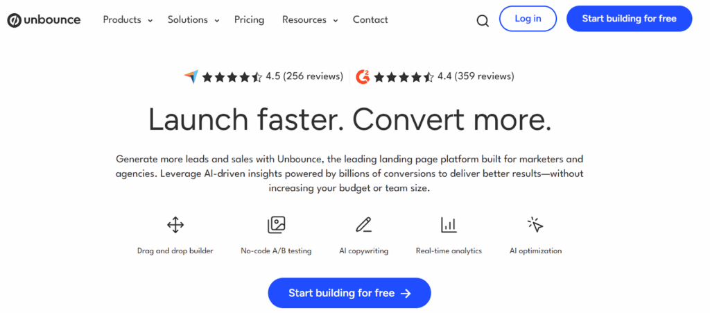 Best CRO Tools - Unbounce