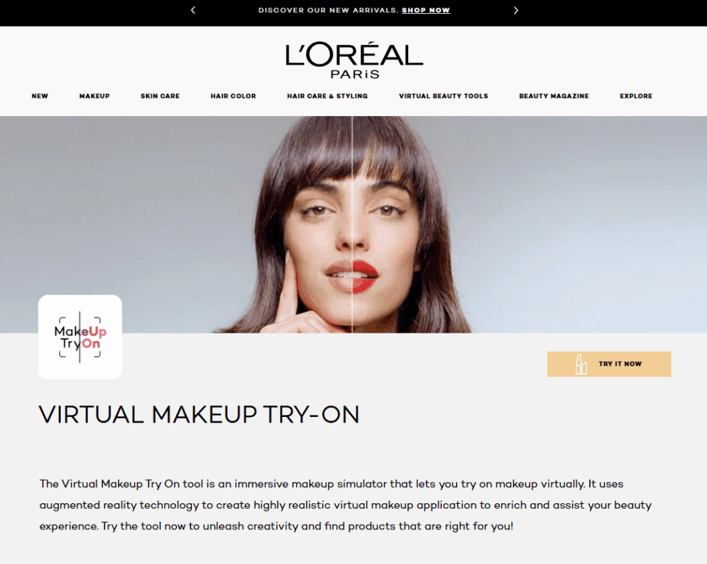 The virtual hair color try-on feature by L'Oréal - Features for Makeup and Skincare Stores