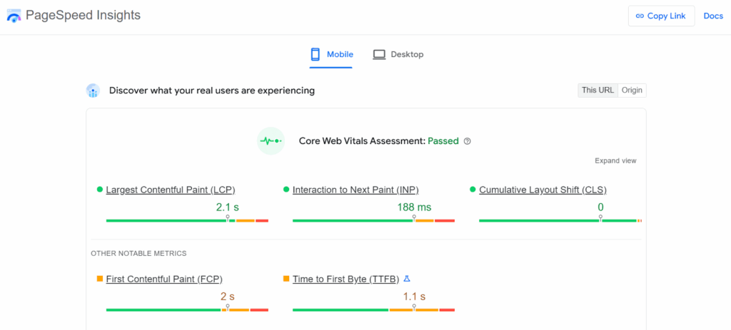 Google PageSpeed Insights