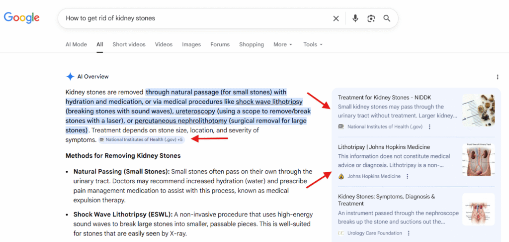 AI Tools searching the web to answer a particular query