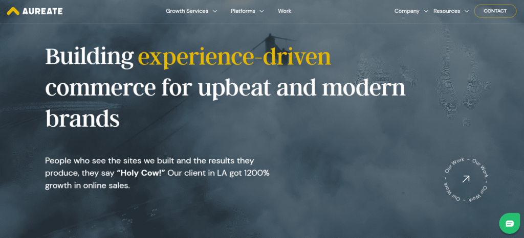 Aureate Labs eCommerce brands homepage