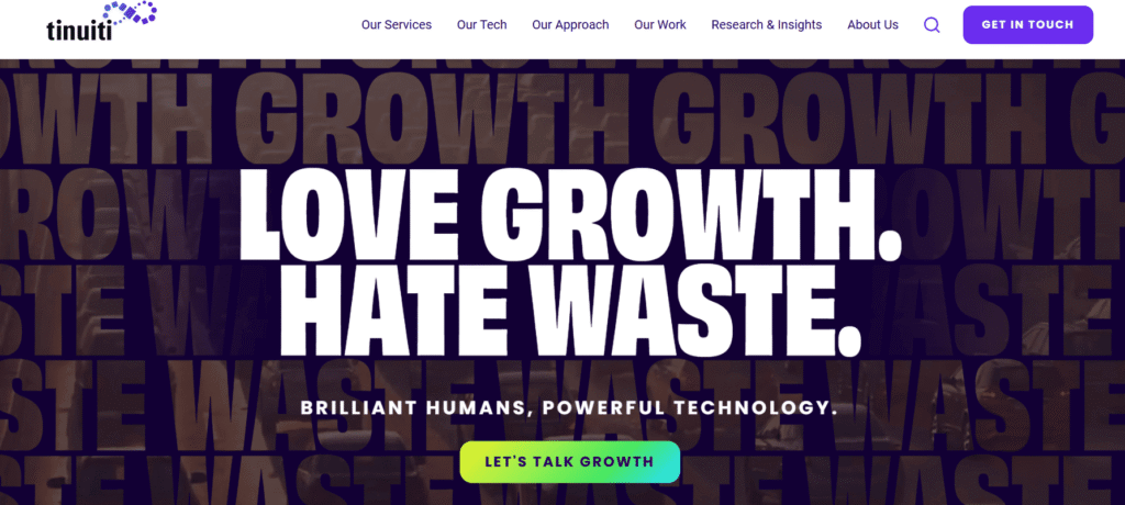 Tinuiti marketing agency homepage