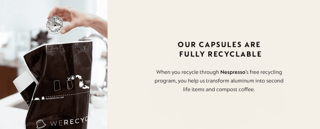Amazon A+ content modules used by Nespresso - copywriting and content - Successful Amazon Brand Showcases