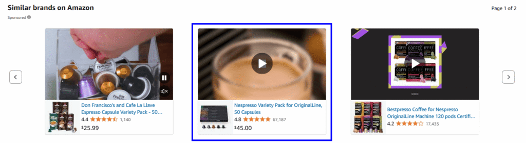 Amazon advertising strategy used by Nespresso - Successful Amazon Brand Showcase