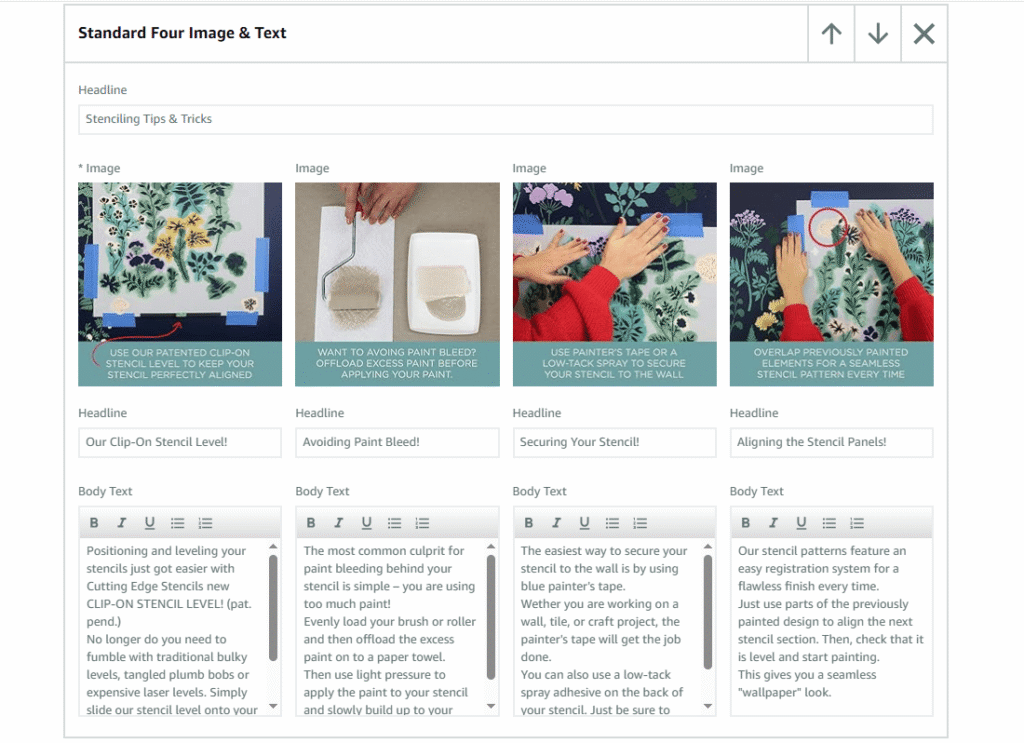 Creating Versions of Product Content in A+ Content for AB Testing
