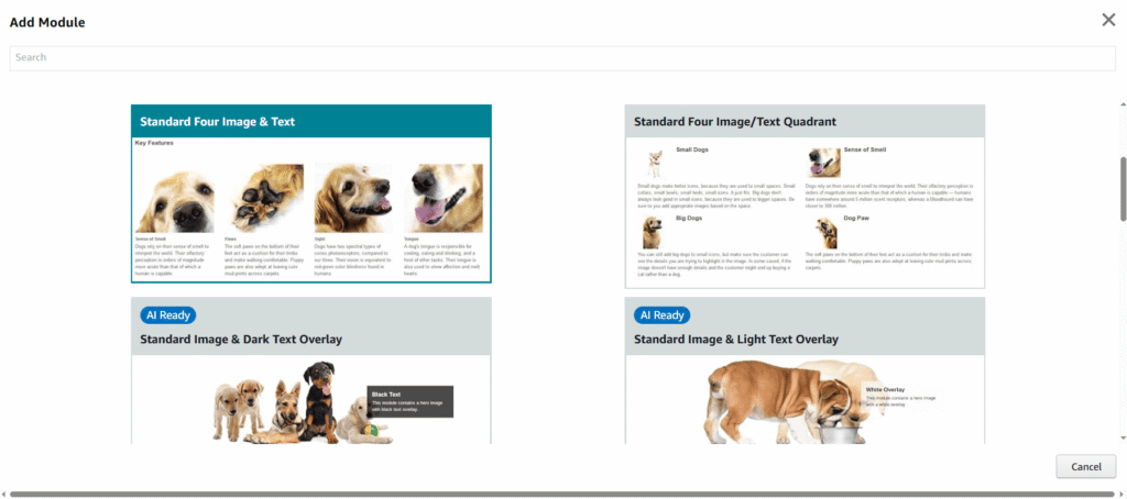 How to Create Amazon A+ Content - content modules