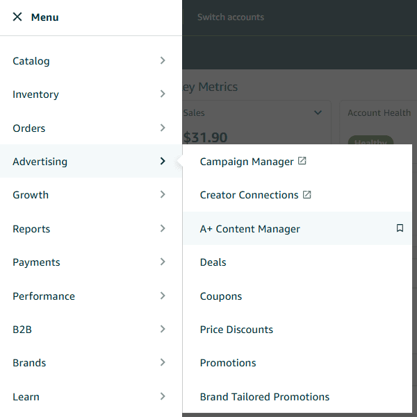 How to Create Amazon A+ Content step-by-step process