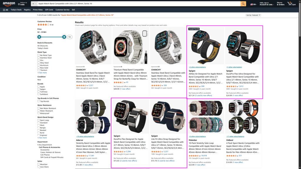 Keyword Optimization & Search Ranking Factors of Spigen - Successful Amazon