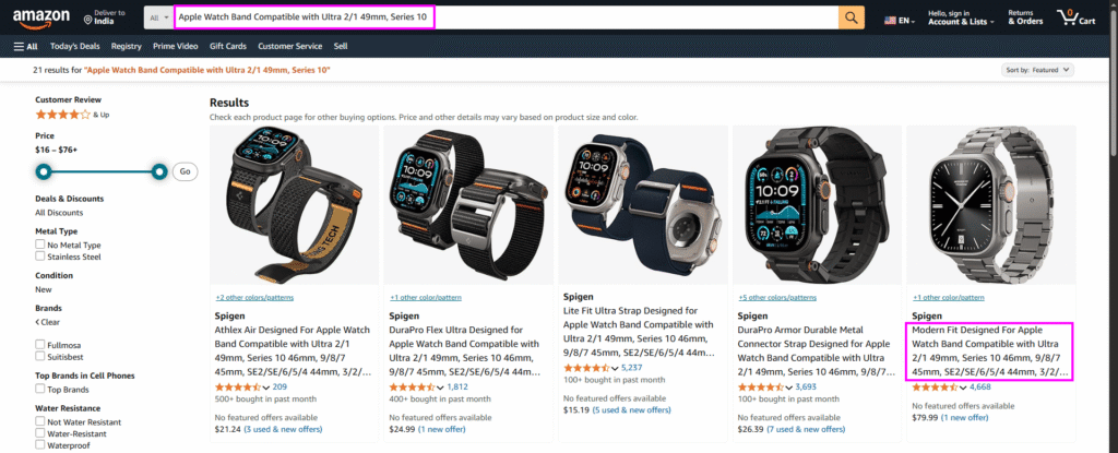 Keyword Optimization & Search Ranking Factors of Spigen - Successful Amazon Brand