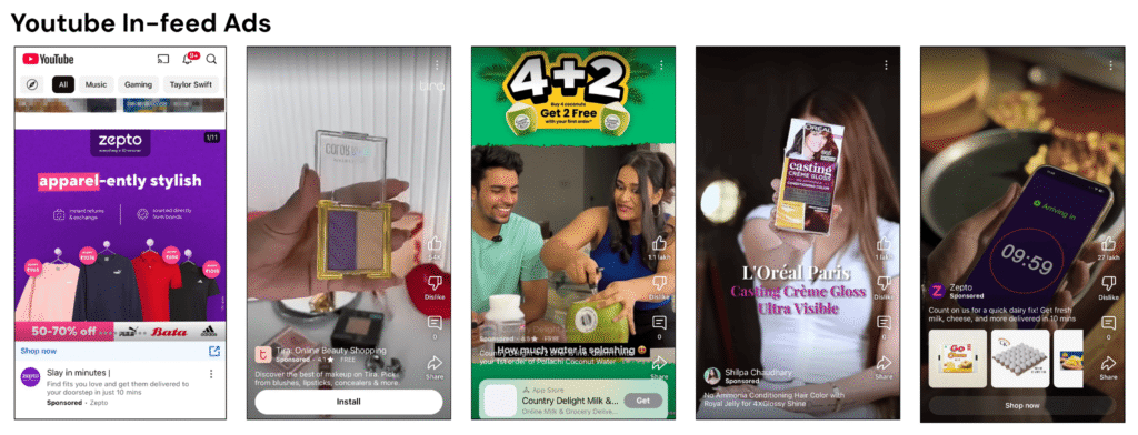 Native ad examples – YouTube In-feed Ads