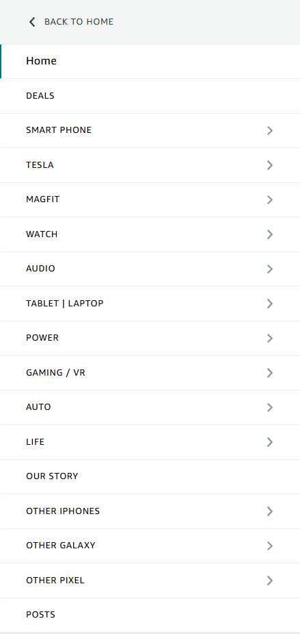 Navigation & categorization on Spigen’s Amazon Brand